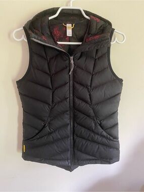 Lole Black Quilted Hooded Puffer Vest